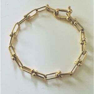 18K Stamped Solid Gold Hardwear Link Bracelet,5.6 gm. 100% Pawnable
